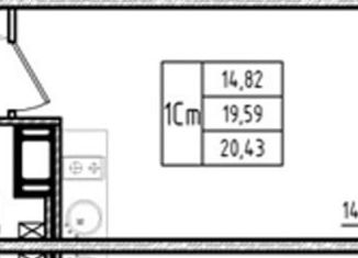 Квартира на продажу студия, 20.4 м2, Мурино, Воронцовский бульвар, 21к2, ЖК Мой Мир