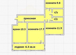 Продаю трехкомнатную квартиру, 65 м2, Санкт-Петербург, Долгоозёрная улица, 1, Долгоозёрная улица