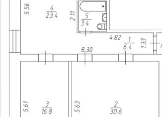 Продается 3-комнатная квартира, 80 м2, поселок городского типа Кедровый, улица Павлова, 2