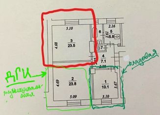 Продам комнату, 75.5 м2, Москва, улица Костикова, 5, станция Беговая