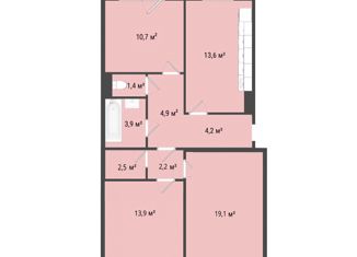 Продается 3-ком. квартира, 76.2 м2, Омск, 4-й Амурский проезд, 7