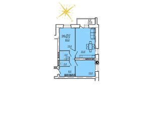 Продаю 2-комнатную квартиру, 63 м2, Вологда, микрорайон Водники