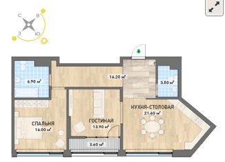 Продается двухкомнатная квартира, 81.8 м2, Екатеринбург, Гаринский переулок, 3, ЖК Гаринский 3