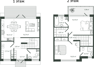 Продажа таунхауса, 98.83 м2, посёлок Ленинское, Советская улица, 171