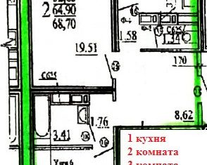 Продается 2-комнатная квартира, 64.9 м2, Геленджик, улица Маршала Жукова, 1к4