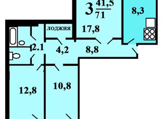 Продажа 3-ком. квартиры, 71 м2, Москва, Осташковская улица, 26, район Северное Медведково