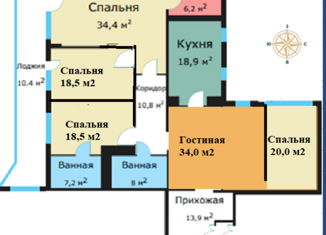 Продам 3-комнатную квартиру, 192.2 м2, Москва, улица Архитектора Власова, 6, ЖК Вавилово