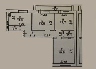 Продажа 3-комнатной квартиры, 74 м2, Омская область, Яснополянский проспект, 15