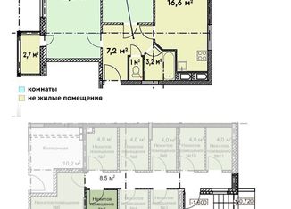 2-ком. квартира на продажу, 54.7 м2, Нижегородская область, улица Академика Сахарова, 119