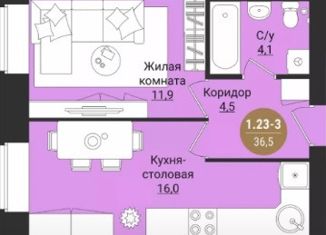 Продается однокомнатная квартира, 37.1 м2, Вологодская область, улица Саммера