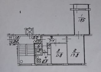 Продаю трехкомнатную квартиру, 61.3 м2, Санкт-Петербург, улица Симонова, 12/9, улица Симонова