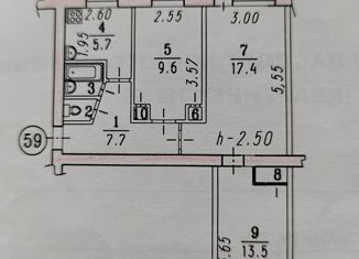 Сдаю комнату, 58.6 м2, Омск, улица СибНИИСХоз, 2