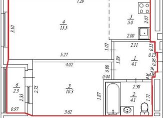 Продается 1-комнатная квартира, 39 м2, Уфа, Кустарёвская набережная, 13, Дёмский район