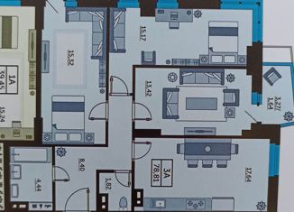 Продам 3-ком. квартиру, 78.8 м2, Ростов-на-Дону, улица Ларина, 45б, ЖК Сердце Ростова 2