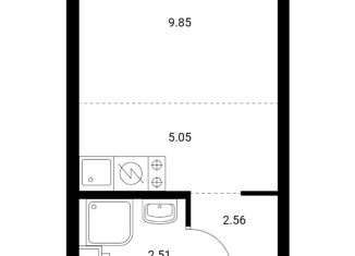 Продажа однокомнатной квартиры, 19.97 м2, Москва, ЖК Перовское 2, жилой комплекс Перовское 2, 3.1