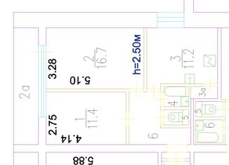 Продам 2-ком. квартиру, 53.2 м2, Москва, Судостроительная улица, 20/2к1, метро Коломенская