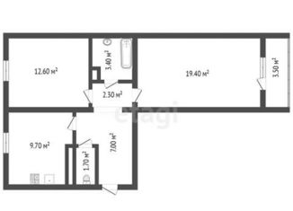 Продам 2-комнатную квартиру, 55.6 м2, хутор Ветряк, Выборская улица, 10