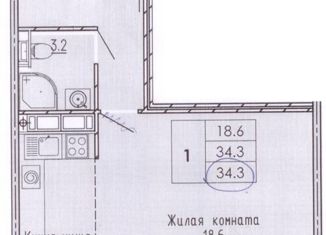 Продаю 1-комнатную квартиру, 34.3 м2, Пенза, улица Яшиной, 4