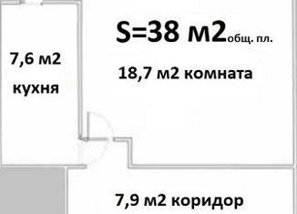 Продажа однокомнатной квартиры, 38 м2, Санкт-Петербург, проспект Косыгина, 7к1, проспект Косыгина