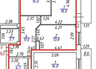 Продам 2-комнатную квартиру, 59 м2, Бурятия, 110-й микрорайон, 14