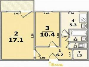Продается двухкомнатная квартира, 45 м2, Екатеринбург, Стахановская улица, 31, метро Проспект Космонавтов