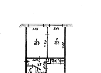 Продаю 3-комнатную квартиру, 58.4 м2, Большой Камень, улица Маслакова, 14А