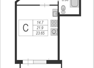 Продается квартира студия, 21.9 м2, Санкт-Петербург, Планерная улица, 87к1, метро Комендантский проспект