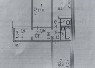 Продаю 2-ком. квартиру, 51.7 м2, Новокузнецк, улица Берёзовая Роща, 44, ЖК Берёзовая Роща