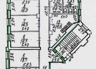 Сдам в аренду трехкомнатную квартиру, 30 м2, Санкт-Петербург, 2-я Комсомольская улица, 13к1, 2-я Комсомольская улица