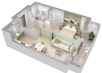 2-комнатная квартира на продажу, 52.1 м2, Волгоград, улица Алехина, 38А, Краснооктябрьский район