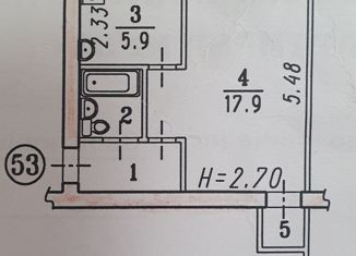 Продаю 1-комнатную квартиру, 30.9 м2, Омск, Спортивный проезд, 3