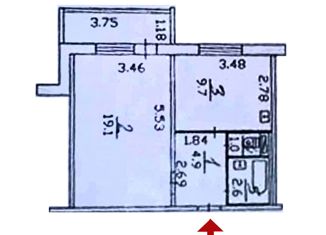 Продам 1-комнатную квартиру, 37.3 м2, Орловская область, Раздольная улица, 19