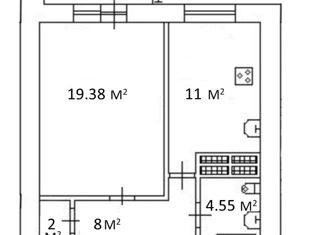 Продаю 1-комнатную квартиру, 45.3 м2, Санкт-Петербург, Коломяжский проспект, 15к2