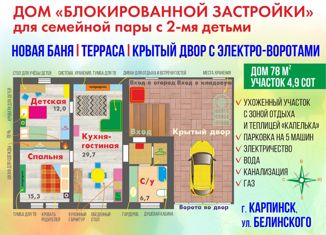 Продажа дома, 78 м2, Карпинск, улица Белинского, 108