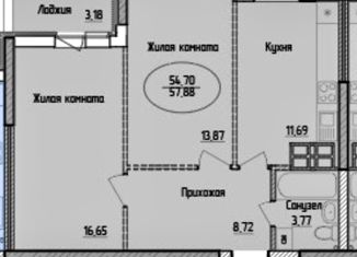 Продажа двухкомнатной квартиры, 60 м2, Энгельс, улица Пушкина, 85, ЖК Энгельс-Сити