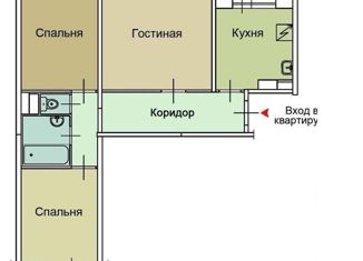 Сдается трехкомнатная квартира, 61 м2, Москва, Подольская улица, 27к1