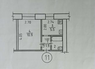 Однокомнатная квартира на продажу, 21.2 м2, Ижевск, улица Гольянский посёлок, 1