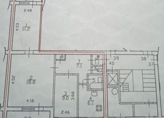 Продам трехкомнатную квартиру, 57 м2, Колпино, улица Металлургов, 3