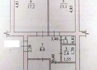 Продам 3-ком. квартиру, 59.1 м2, Чувашия, улица Карла Маркса, 17