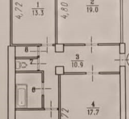 Продается 3-ком. квартира, 73 м2, Омская область, Новосортировочная улица, 17Г