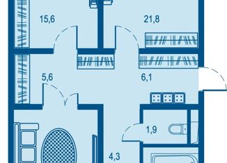 Продаю трехкомнатную квартиру, 88.45 м2, Краснодарский край, улица Селезнёва, 104/1