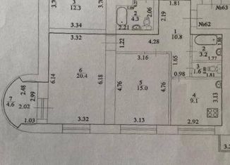 Продается двухкомнатная квартира, 60.1 м2, Уфа, улица Джалиля Киекбаева, 6, Советский район