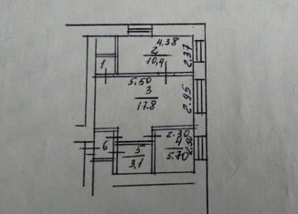 Двухкомнатная квартира на продажу, 40.1 м2, Омск, улица Андрианова, 14/1, Советский округ