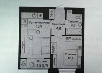 Продается 1-комнатная квартира, 38.8 м2, Екатеринбург, улица 8 Марта, 204Г, метро Геологическая