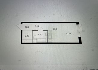 Квартира на продажу студия, 27.3 м2, Москва, ЖК ТопХиллз, Электролитный проезд, с7к2