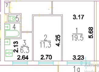 Продажа двухкомнатной квартиры, 47.4 м2, Москва, Уральская улица, 12/21, Уральская улица