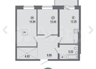 Продам 3-ком. квартиру, 66 м2, рабочий поселок Маркова, ЖК Ботаника, жилой комплекс Ботаника, 10