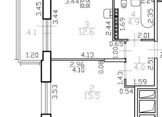 Однокомнатная квартира на продажу, 37 м2, Санкт-Петербург, проспект Героев, 35, ЖК Жемчужный Каскад