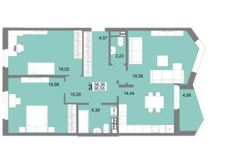 Продаю 3-комнатную квартиру, 95.47 м2, Екатеринбург, ЖК Белый Парус, улица Татищева, 136