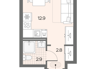 Продаю 1-ком. квартиру, 18 м2, Москва, улица Авиаторов, 1, метро Солнцево